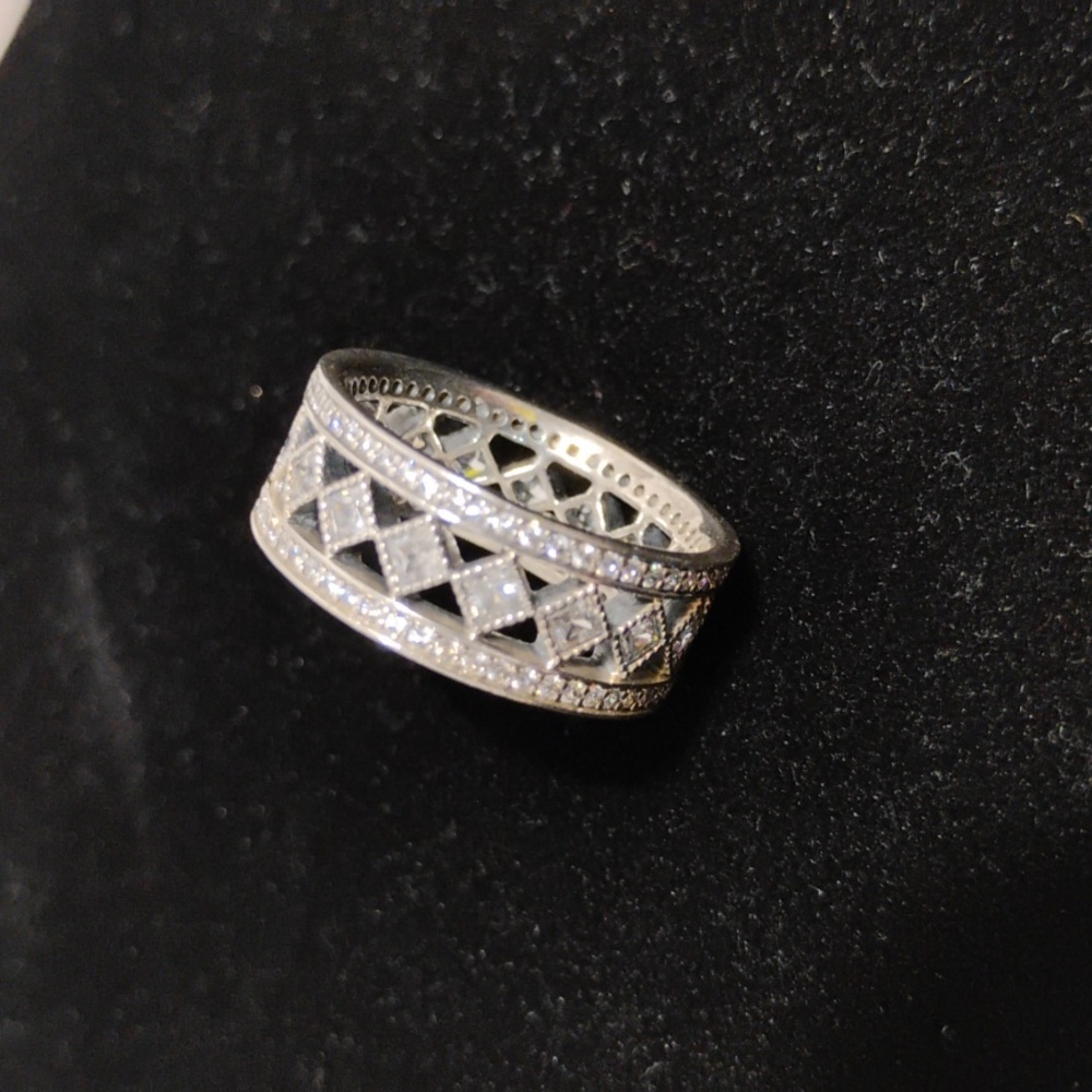 SALE! Auth Pandora Fascination Vintage 925 CZ Ring Like New Condition Sz.50/5